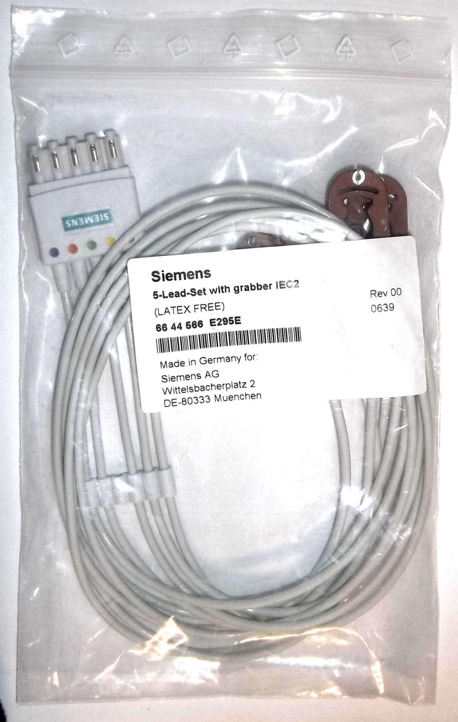 Siemens 66 44 566 E295E 5-Lead Set Grabbers IEC2